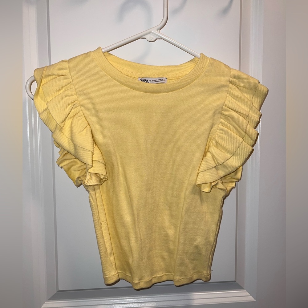 Zara Ruffle Sleeve Top